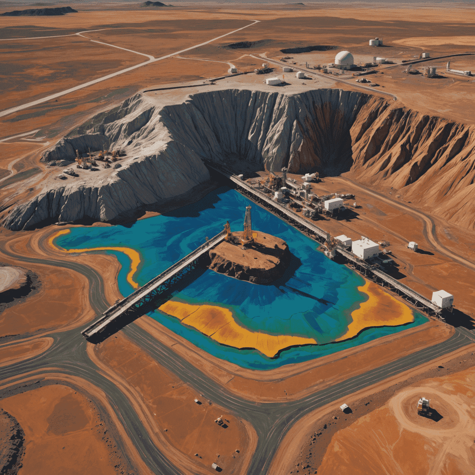 Visualization of AI analyzing geological data for oil exploration, showing 3D seismic images and machine learning algorithms at work